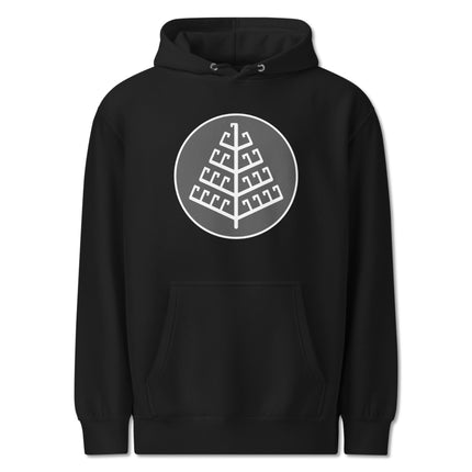 Viking Yggdrasil World Tree graphic pullover hoodie featuring Norse mythology artwork.