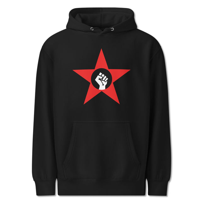 Socialist Fist Red Star Hoodie | Protest & Revolution Symbol Pullover Hoodie