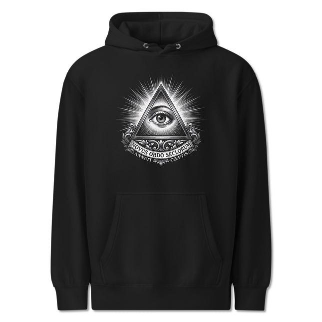 Eye of Providence Hoodie | All-Seeing Eye Illuminati Pyramid Pullover Hoodie