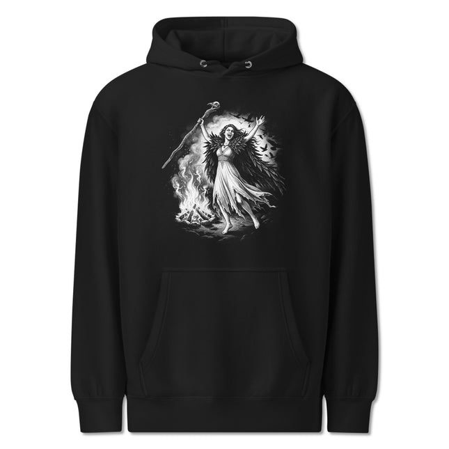 The Morrigan Celtic Knot Hoodie | Raven Goddess Moon Mythology Pullover