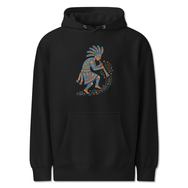 Kokopelli Flute Player Hoodie | Colorful Native American Southwest Art Pullover