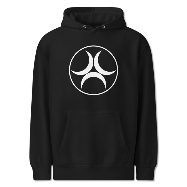 Celtic Triple Moon Symbol Hoodie - Pagan Wiccan Graphic Pullover Fleece
