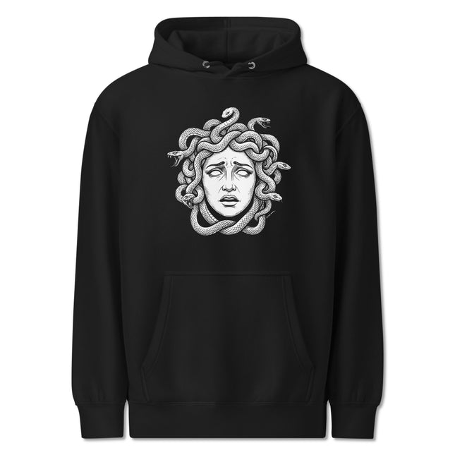 Medusa Head Hoodie | Greek Mythology Gorgon Serpent Graphic Pullover Hoodie