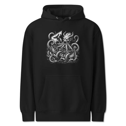 Kraken Viking Ship Hoodie | Sea Monster Mythical Unisex Pullover Hoodie