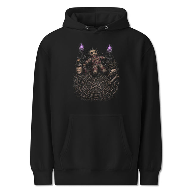 Dark Magic Ritual Table Hoodie - Gothic Doll & Occult Pentagram Pullover