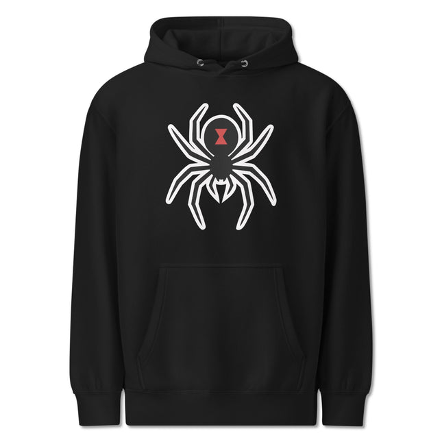 Black Widow Spider Hoodie | Unisex Gothic Graphic Print Pullover Fleece