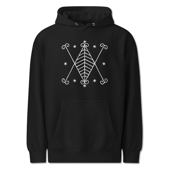 Ayizan Veve Hoodie - Voodoo Celestial Design Black Pullover