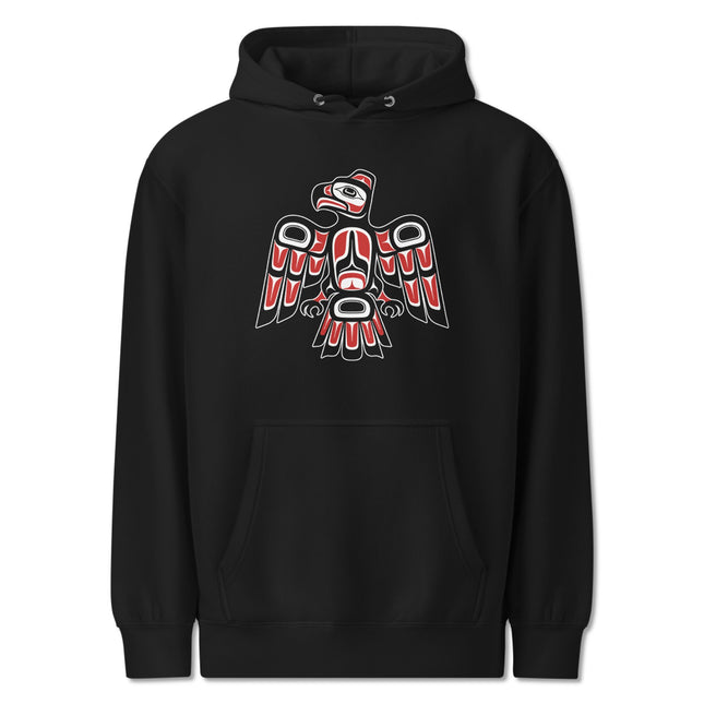Native American Thunderbird Eagle Hoodie, Pacific NW Formline Art Pullover