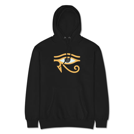 Eye of Horus ancient Egyptian graphic print unisex fleece hoodie pullover.