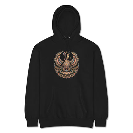 Shabaz Persian Mythology Eagle Hoodie | Mythical Bird Graphic Pullover Hoodie