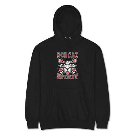 Bobcat Formline Art Hoodie: Pacific Northwest Indigenous Spirit design print.
