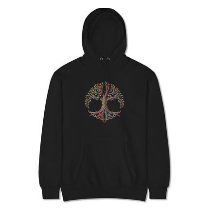 Vibrant Celtic Tree of Life hoodie featuring the mystical Yggdrasil World Tree design print.