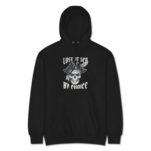 Lost At Sea By Choice Pirate Skull Hoodie, Nautical Rebel Freedom Pullover