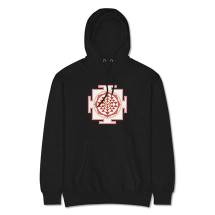 Sri Yantra Sacred Geometry Unisex Hoodie, Hindu Spiritual Symbol Pullover Hoodie
