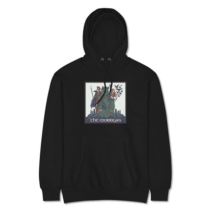 Morrigan Triple Goddess hoodie featuring celtic irish mythology witch print pullover.