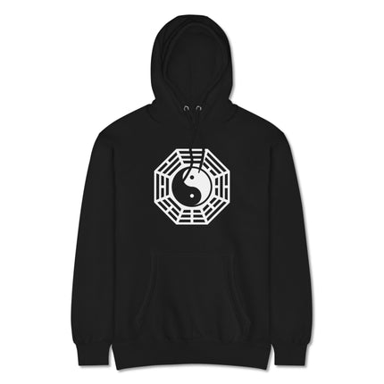 Bagua Yin Yang Trigram hoodie featuring Taoist I Ching graphic design pullover.