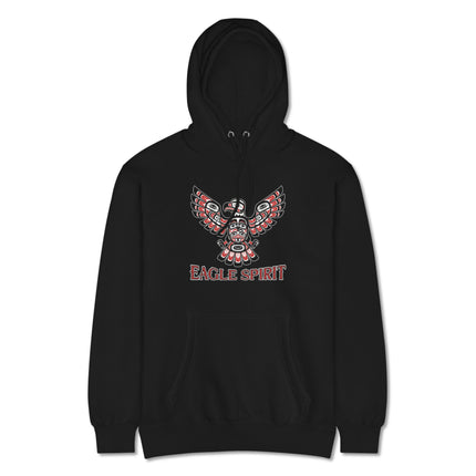 Tribal eagle spirit art hoodie featuring native american indigenous tribal designs.