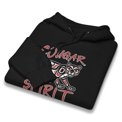 Indigenous art mountain lion cougar spirit graphic hoodie pullover fleece.