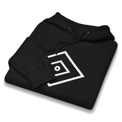 Unisex fleece hoodie featuring the Shaman's Eye graphic; Native American inspired pullover design.