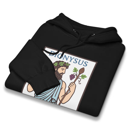Dionysus god of wine grapes Greek mythology pullover hoodie design print.