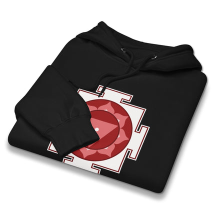 Tara Yantra Sacred Geometry Hoodie | Red Spiritual Goddess Symbol Pullover