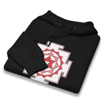 Matangi Yantra Hoodie | Sacred Geometry Hindu Symbol Graphic Pullover Fleece