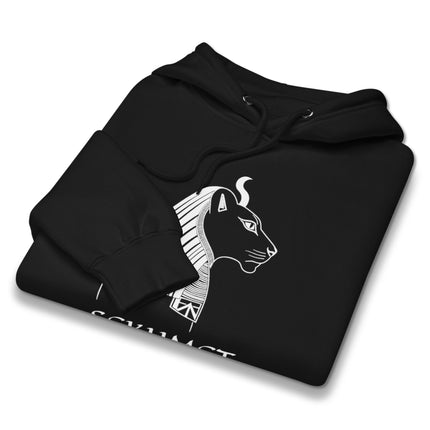 Sekhmet Egyptian Lion Goddess graphic printed on a unisex pullover hoodie.
