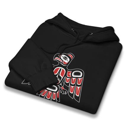 PNW Formline Art Thunderbird Eagle pullover hoodie featuring native american design.