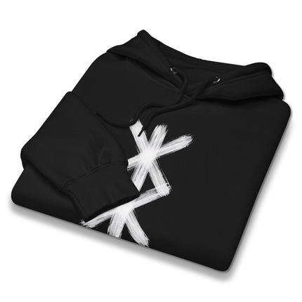 Norse Viking runic symbol hoodie featuring the Protection Bind design.