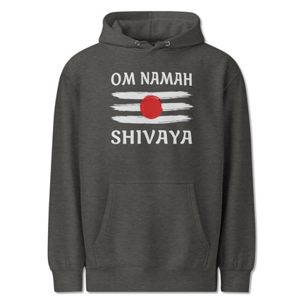 Om Namah Shivaya Tripundra hoodie featuring sacred Shiva devotional mantras for men and women.