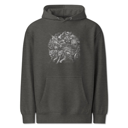 Norse Goddess Freya chariot hoodie featuring Viking warrior mythology artwork print.