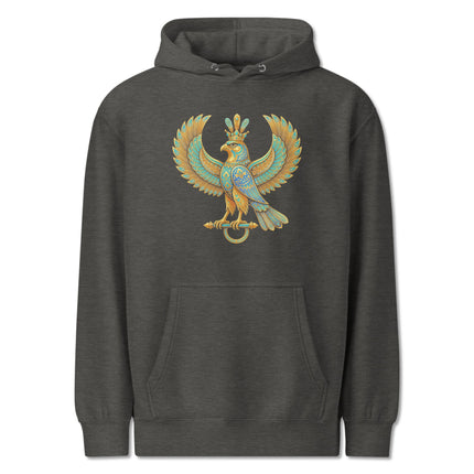 Persian Shahbaz Falcon Hoodie | Mythical Winged Bird Symbol Pullover Hoodie