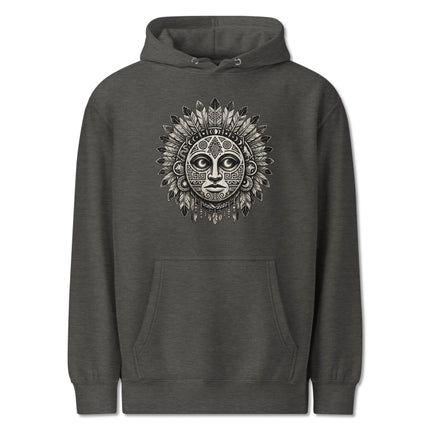 Tribal Lunar Mask Sacred Geometry Graphic Hoodie - Bohemian Style