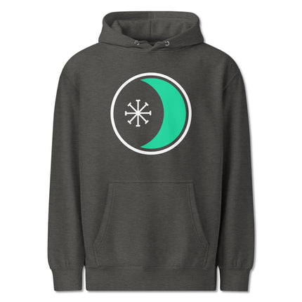 Wicca Moon and Star symbol hoodie for pagan witchcraft apparel.