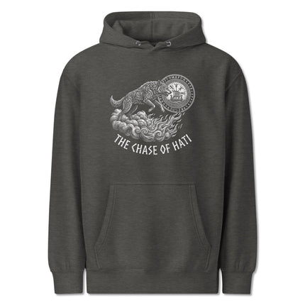 Norse mythology hoodie featuring Hati, the mythical beast tattoo graphic print.