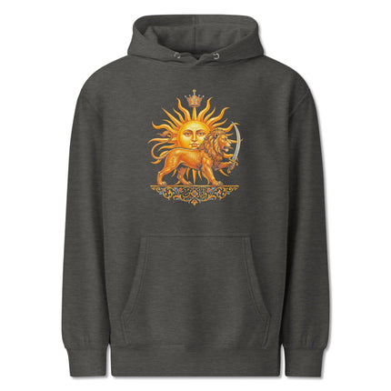 Lion & Sun Shir-o-Khorshid Symbol Hoodie | Persian Iran Pullover Hoodie