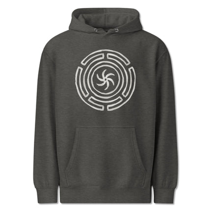 Pagan Hekate Goddess hoodie featuring the mystical Wheel Strophalos design print.
