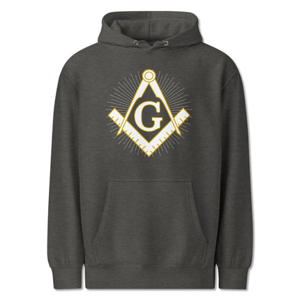 Freemasonry Square and Compass design pullover hoodie featuring classic Masonic art.