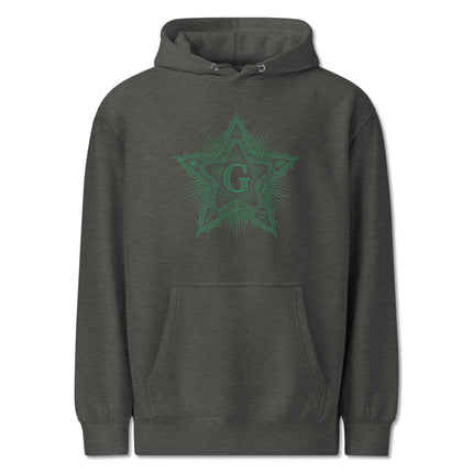 Masonic Blazing Star sacred geometry design printed on a pullover hoodie for freemasons.