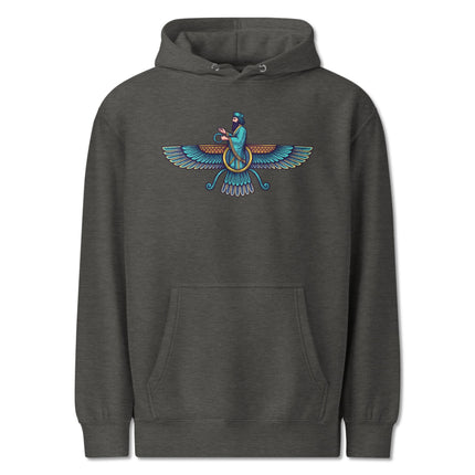 Persian Faravahar Hoodie - Zoroastrian Symbol Spiritual Art