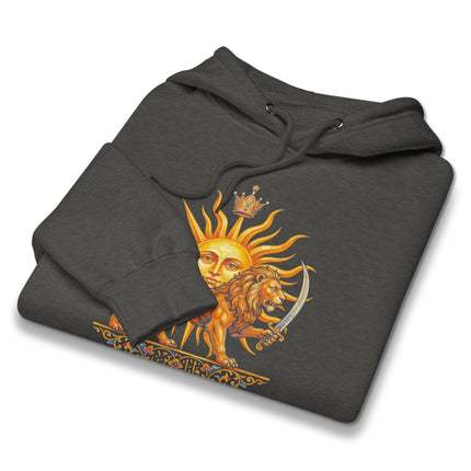 Lion & Sun Shir-o-Khorshid Symbol Hoodie | Persian Iran Pullover Hoodie