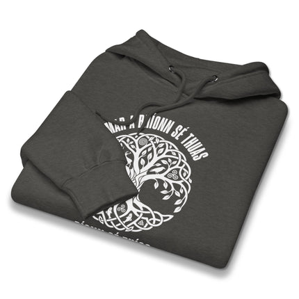 Celtic Tree of Life pullover hoodie featuring intricate Irish Gaelic knotwork and As Above So Below design.
