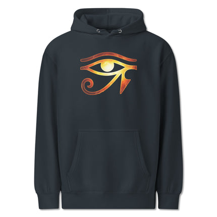 Ancient Egyptian Eye of Ra sun god graphic pullover fleece hoodie.