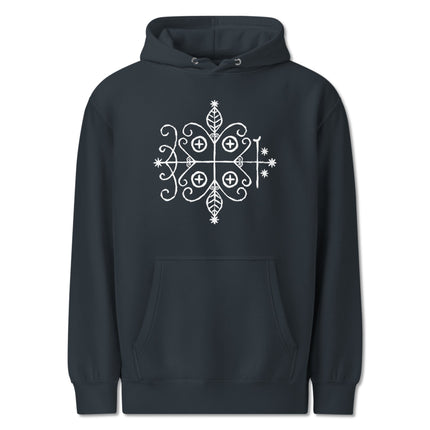 Haitian Vodou Papa Legba Veve sacred geometry art hoodie design print.