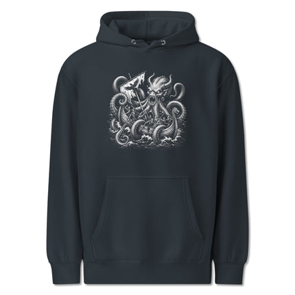 Kraken Viking Ship Hoodie | Sea Monster Mythical Unisex Pullover Hoodie