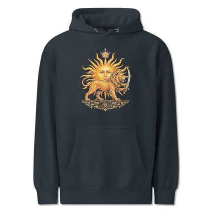 Lion & Sun Shir-o-Khorshid Symbol Hoodie | Persian Iran Pullover Hoodie