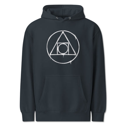 Philosopher's Stone alchemy symbol printed on an esoteric mystical pullover hoodie.
