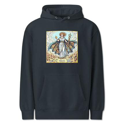 Eris Goddess of Discord Greek Mythology golden apple hoodie pullover design.