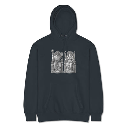 Zeus and Hera Greek mythology King & Queen graphic pullover hoodie fleece print.