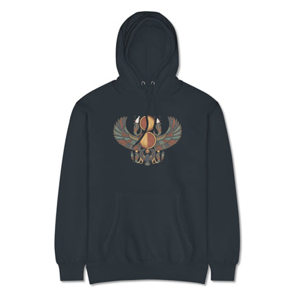 Unisex hoodie featuring the winged sun disk of Ancient Egyptian mythology symbol.